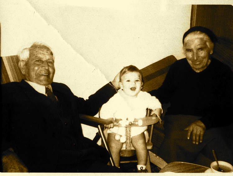 Anastasis and Eleni Poli with grandson Anastasis